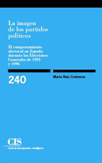 Portada La imagen de los partidos políticos. El comportamiento electoral en España durante las Elecciones Generales de 1993 y 1996
