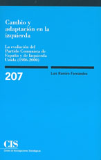 Portada Cambio y adaptación en la izquierda. La evolución del Partido Comunista de España y de Izquierda Unida (1986-2000)