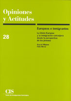 Portada Europeos e inmigrantes. La unión Europea y la inmigración extranjera desde la perspectiva de los jóvenes