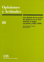 Portada Los efectos de la acción de gobierno en el voto durante la etapa socialista (1982-1996)