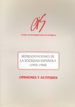 Portada Representaciones de la sociedad española. (1993-1994)