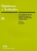 Portada Las actitudes de los españoles hacia el Estado de Bienestar (1985-2005)
