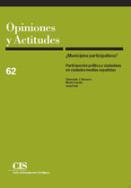 Portada ¿Municipios participativos? Participación política y ciudadana en ciudades medias españolas