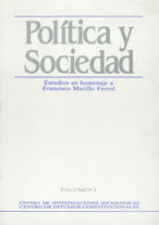 Portada Política y Sociedad. Estudios en Homenaje a Francisco Murillo Ferrol